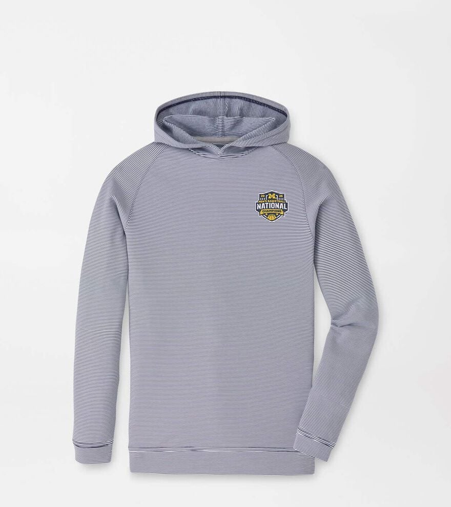 Michigan National Champion Pine Youth Sugar Stripe Performance Hoodie image number 1