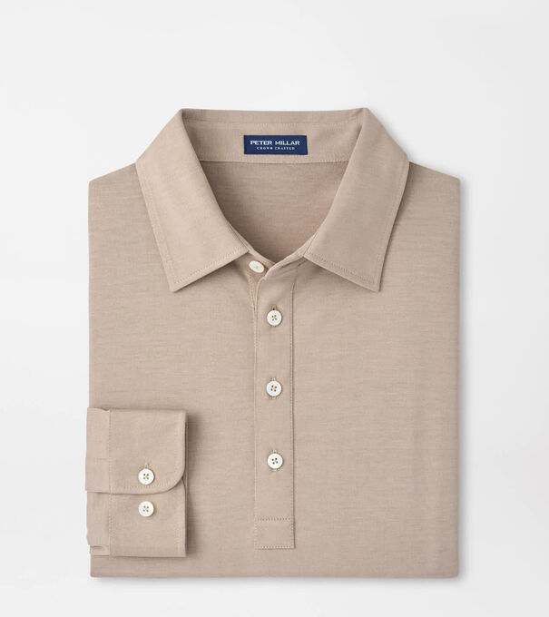 Ashby Silk Cotton Long-Sleeve Polo