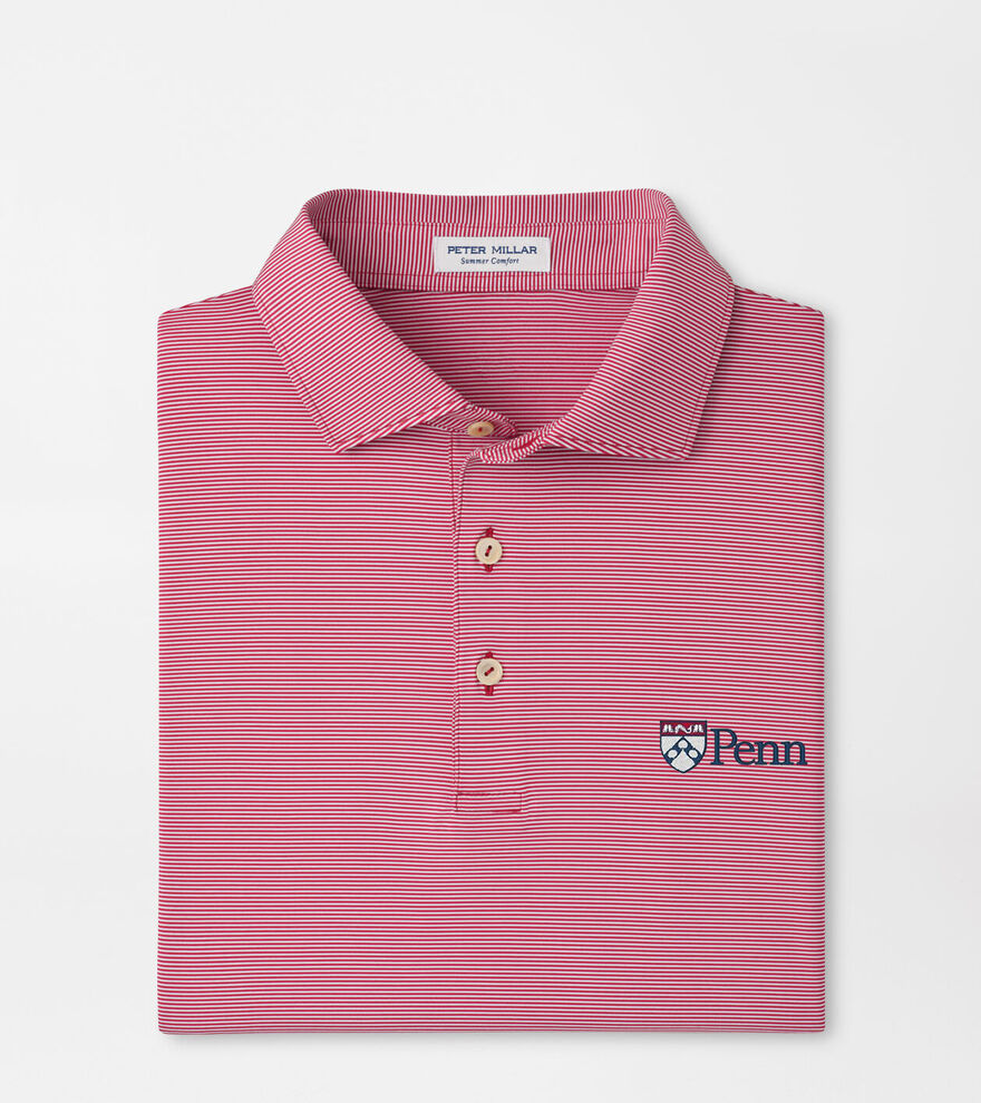 UPenn Jubilee Stripe Performance Polo image number 1