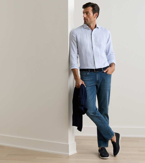 Vintage Washed Five-Pocket Denim - Alternate Image 1