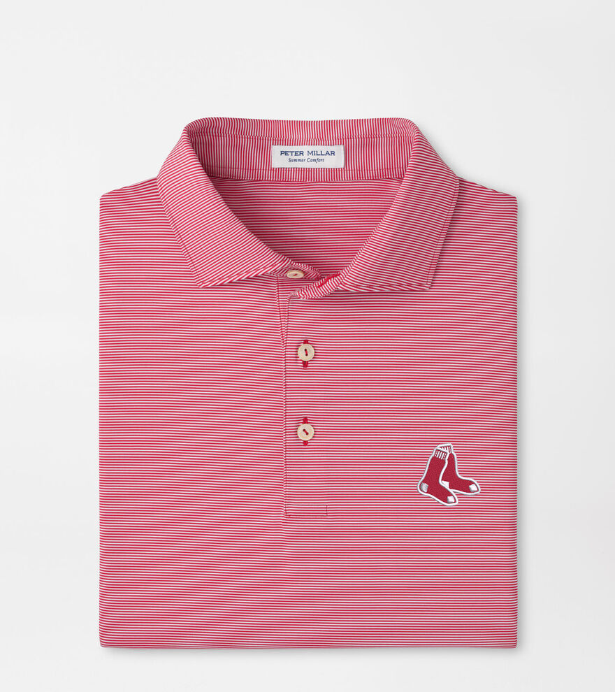Cooperstown Boston Red Sox Jubilee Stripe Performance Polo image number 1