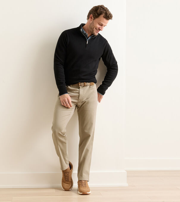 Signature Sateen Five-Pocket Pant - Alternate Image 1