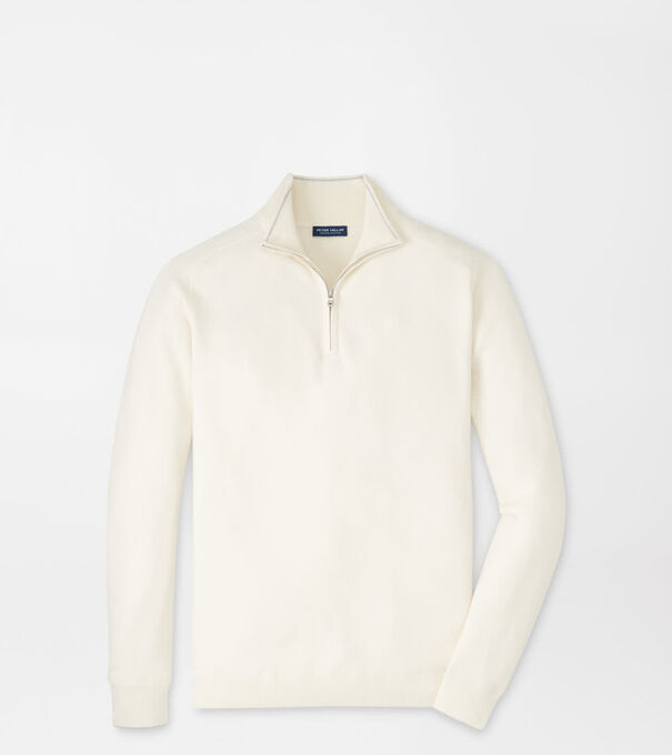 Voyager Cashmere-Silk Saddle Shoulder Quarter Zip