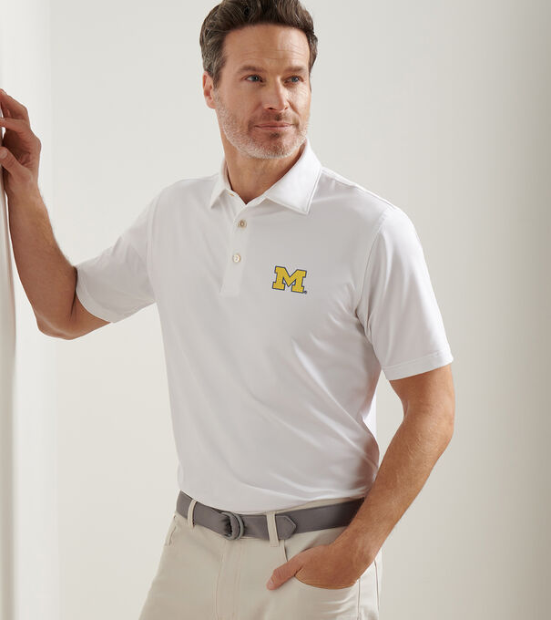 Michigan Solid Performance Jersey Polo (Sean Self Collar) - Alternate Image 1