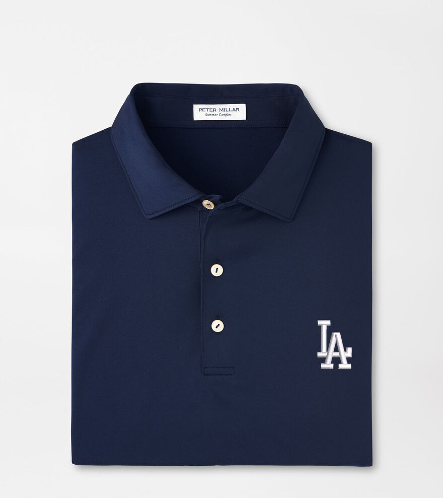 Los Angeles Dodgers Solid Performance Jersey Polo image number 1