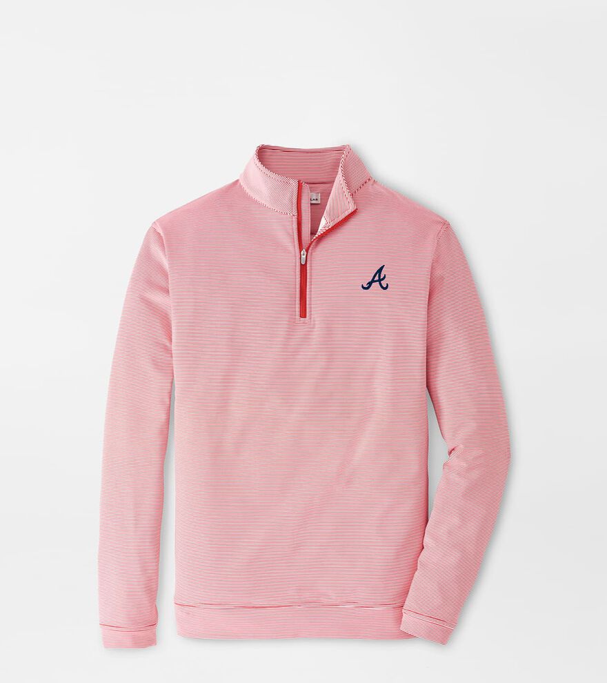 Atlanta Braves Perth Sugar Stripe Performance Quarter-Zip image number 1