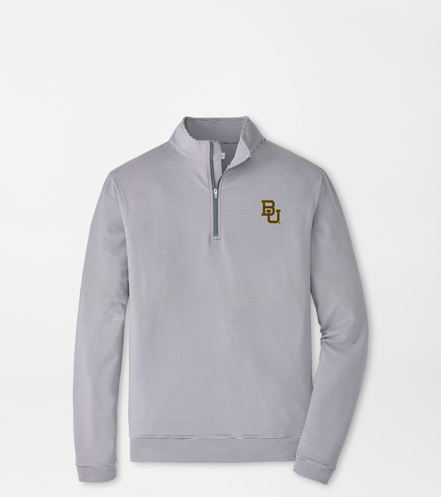 Baylor Perth Sugar Stripe Performance Quarter-Zip image number 1
