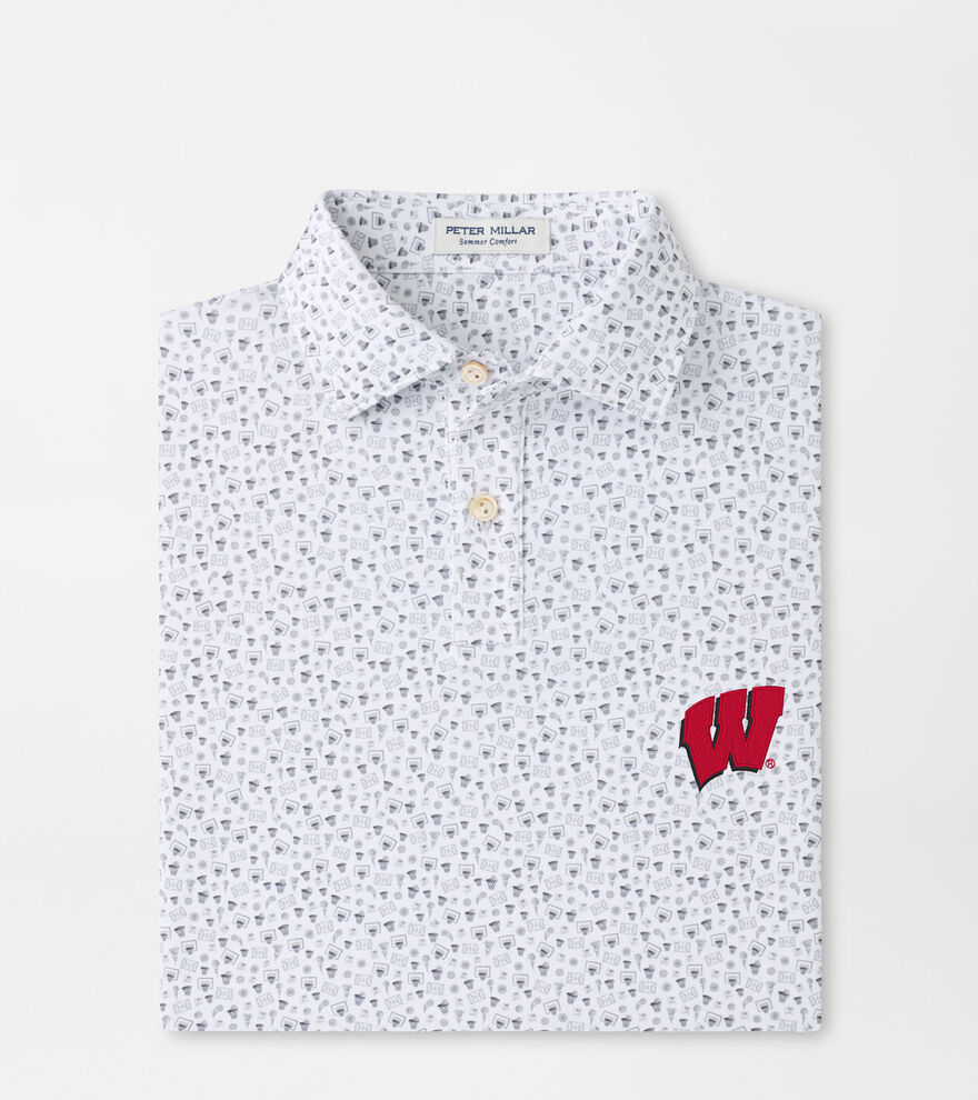 Wisconsin Buzzer Beater Youth Performance Jersey Polo image number 1