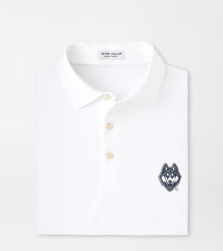 UConn Solid Performance Jersey Polo image number 1