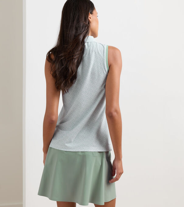 Tee It Up Banded Sport Mesh Sleeveless Button Polo - Alternate Image 1