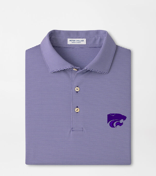 Kansas State Jubilee Stripe Performance Polo