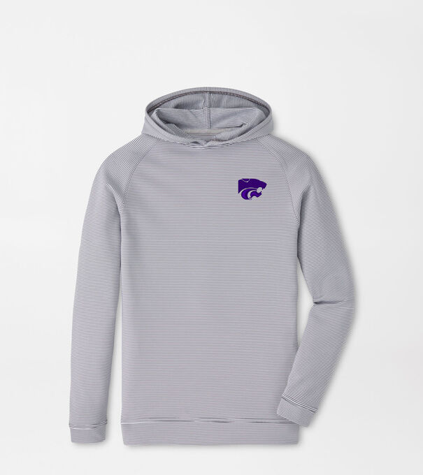 Kansas State Pine Youth Sugar Stripe Performance Hoodie