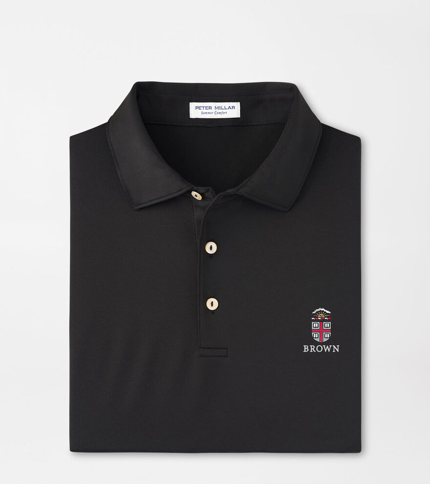 Brown University Solid Performance Jersey Polo image number 1