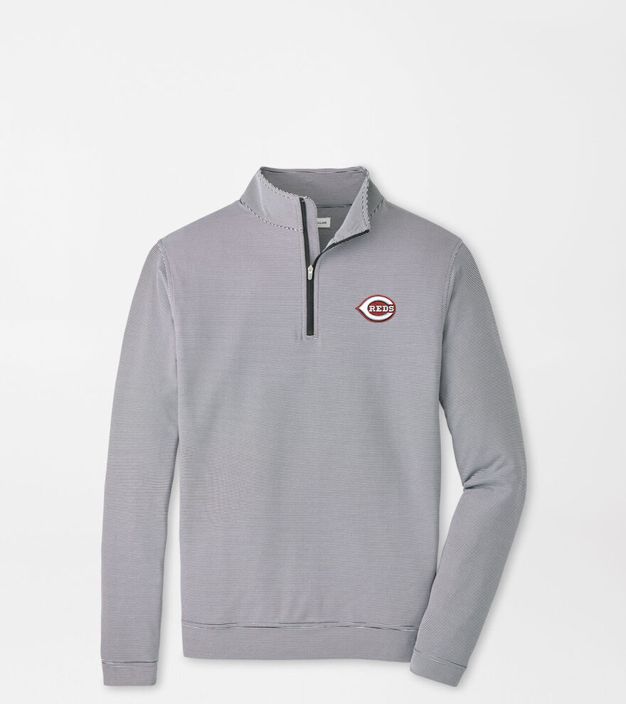 Cincinnati Reds Perth Sugar Stripe Performance Quarter-Zip image number 1