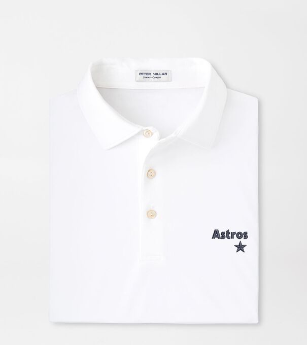 Cooperstown Houston Astros Solid Performance Jersey Polo