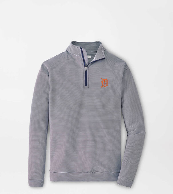 Detroit Tigers Perth Sugar Stripe Performance Quarter-Zip