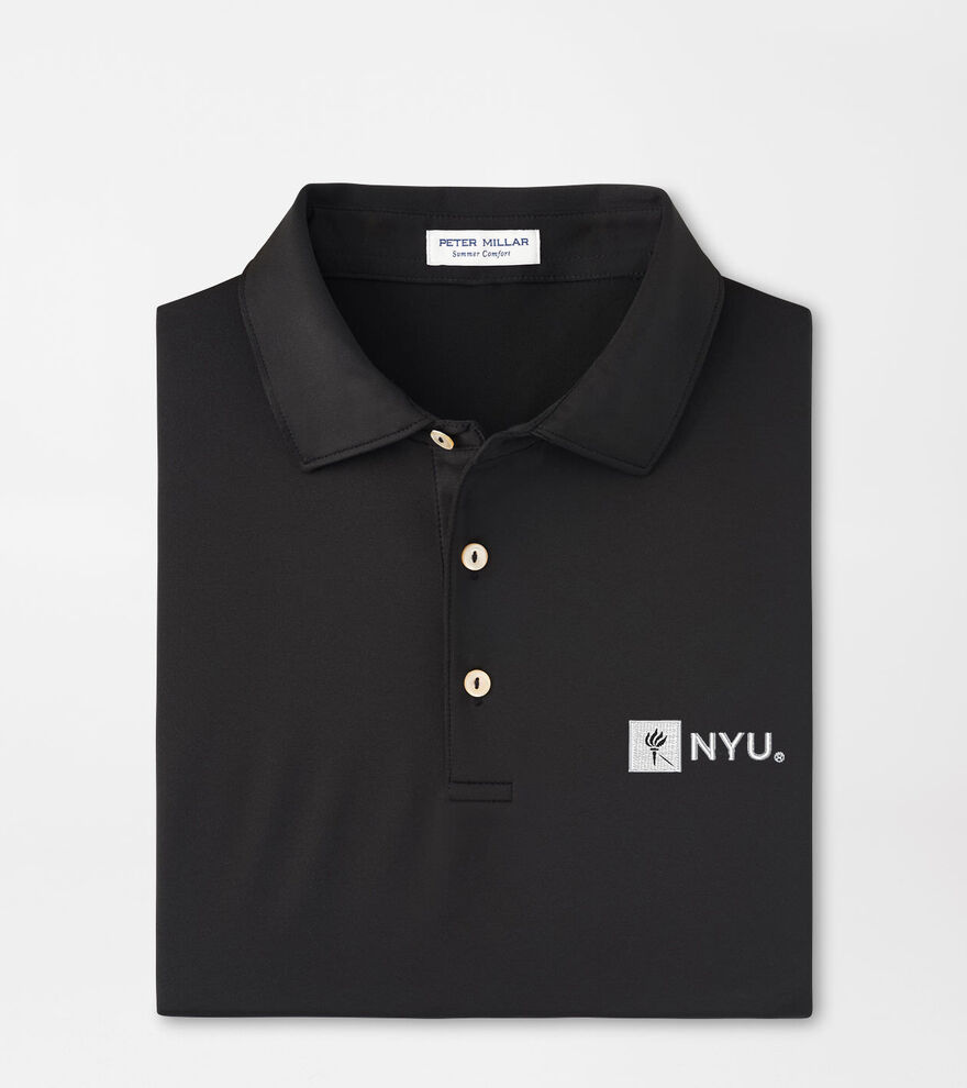 New York University Solid Performance Jersey Polo image number 1