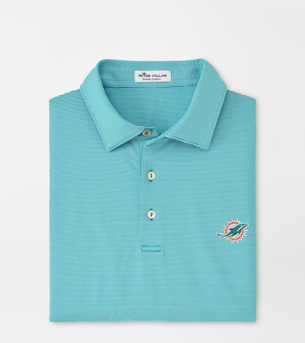 Miami Dolphins Jubilee Stripe Performance Polo