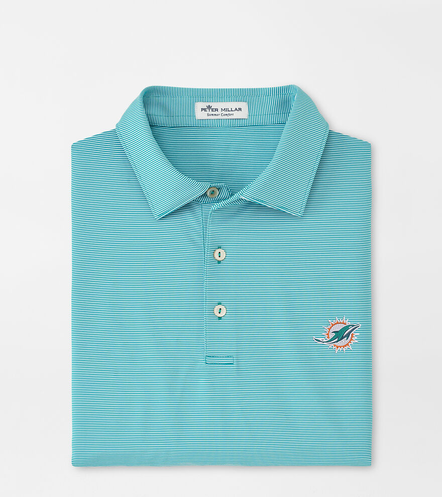 Miami Dolphins Jubilee Stripe Performance Polo image number 1