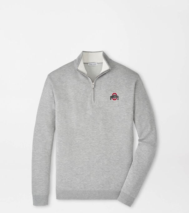 The Ohio State Coolspun Lite Cotton Quarter-Zip Sweater