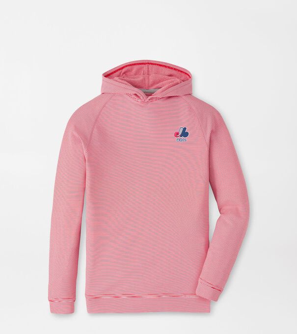 Cooperstown Montreal Expos Pine Youth Sugar Stripe Performance Hoodie