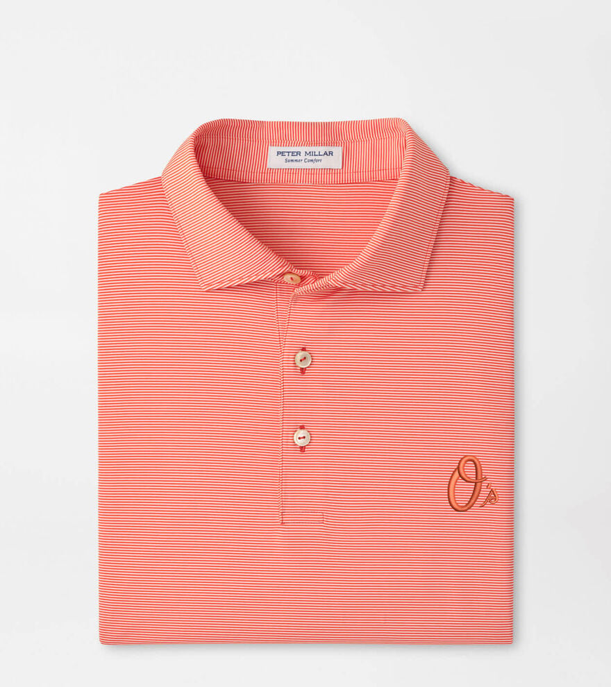 Cooperstown Baltimore Orioles Jubilee Stripe Performance Polo