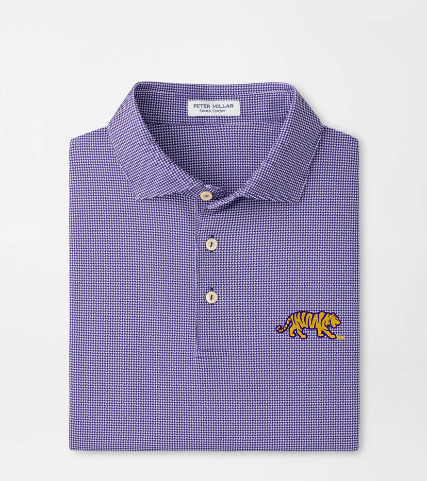 LSU Mike the Tiger Border Performance Jersey Polo image number 1