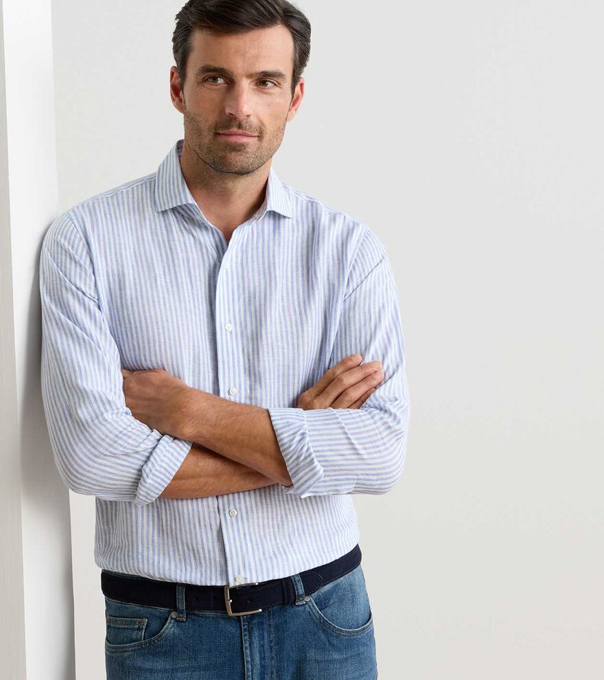 Astino Lino Stripe Sport Shirt image number 2