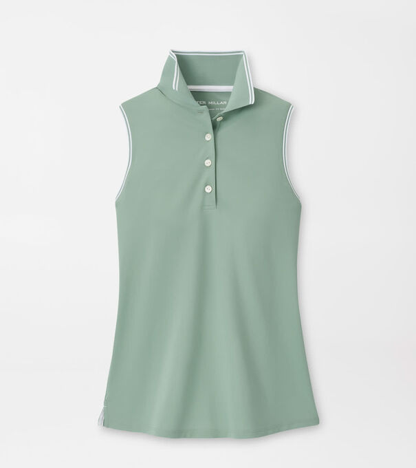 Canterbury Tipped Sport Mesh Sleeveless Polo