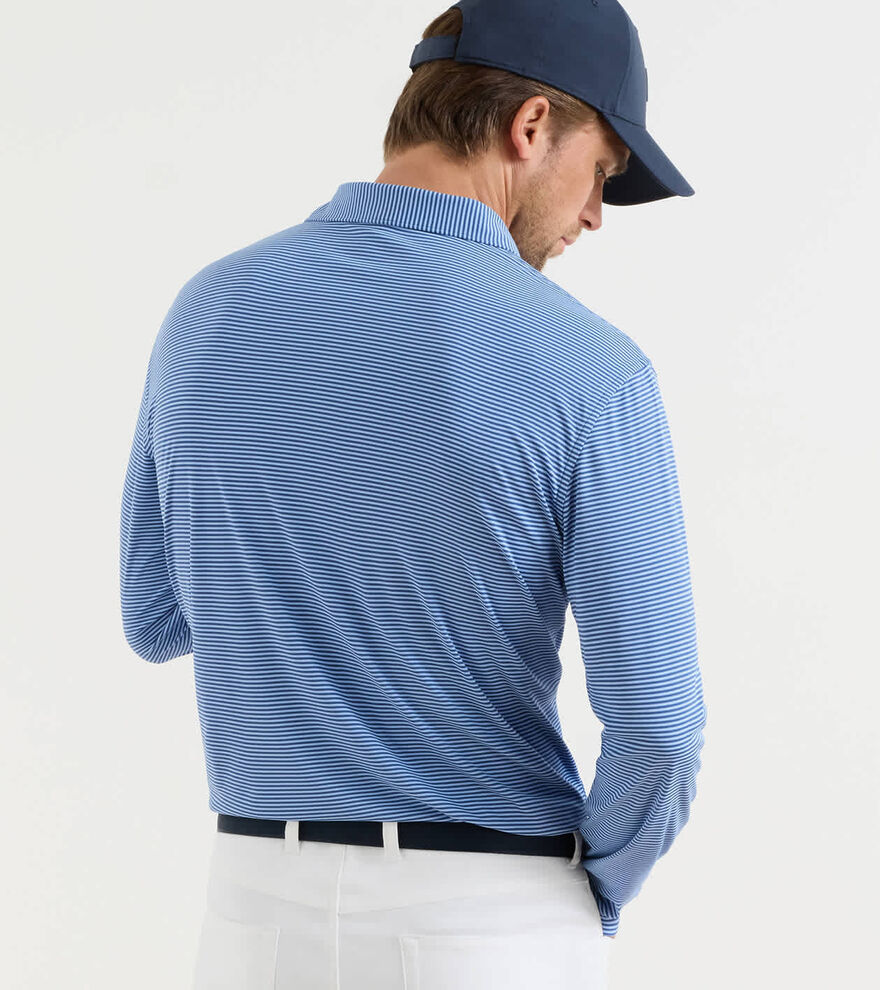 Featherweight Market Stripe Long-Sleeve Performance Polo - Alternate Image 2