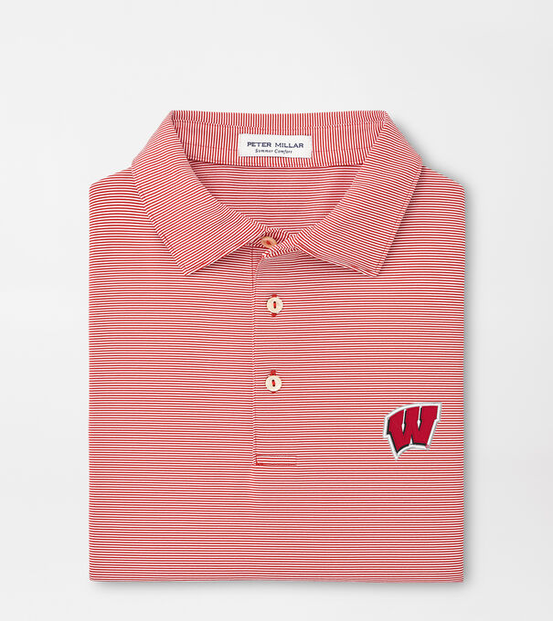 Wisconsin Jubilee Stripe Performance Polo