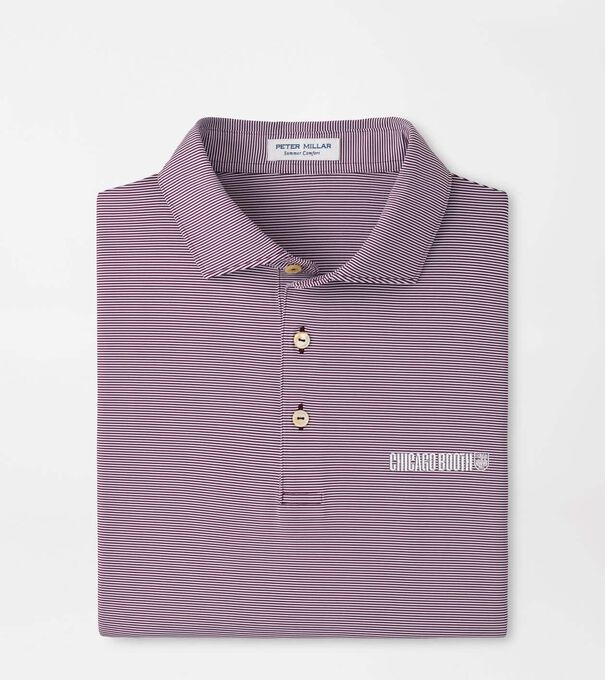University of Chicago Booth Jubilee Stripe Performance Polo