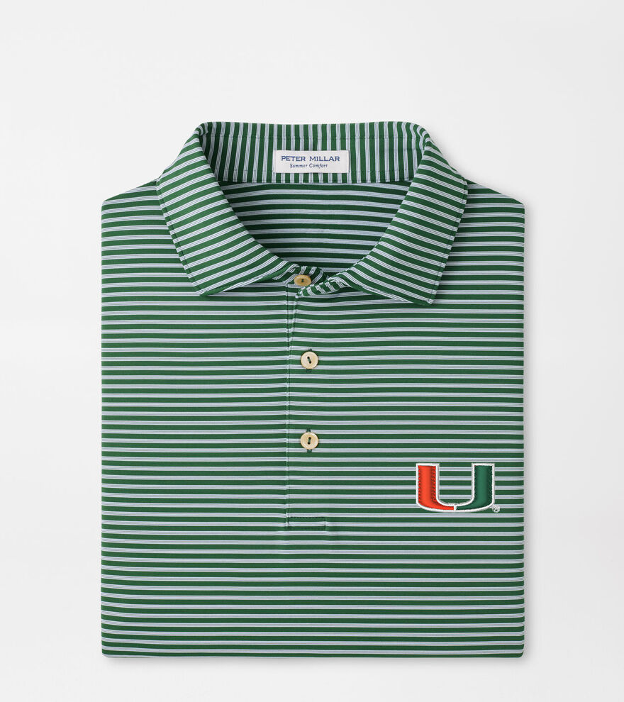 Miami Tiebreaker Performance Jersey Stripe Polo image number 1