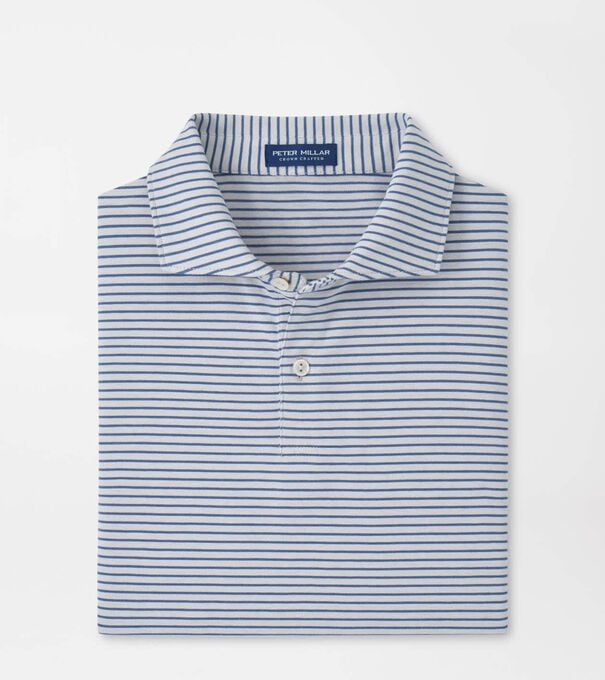 Albatross Stripe Cotton-Blend Piqu&eacute; Polo