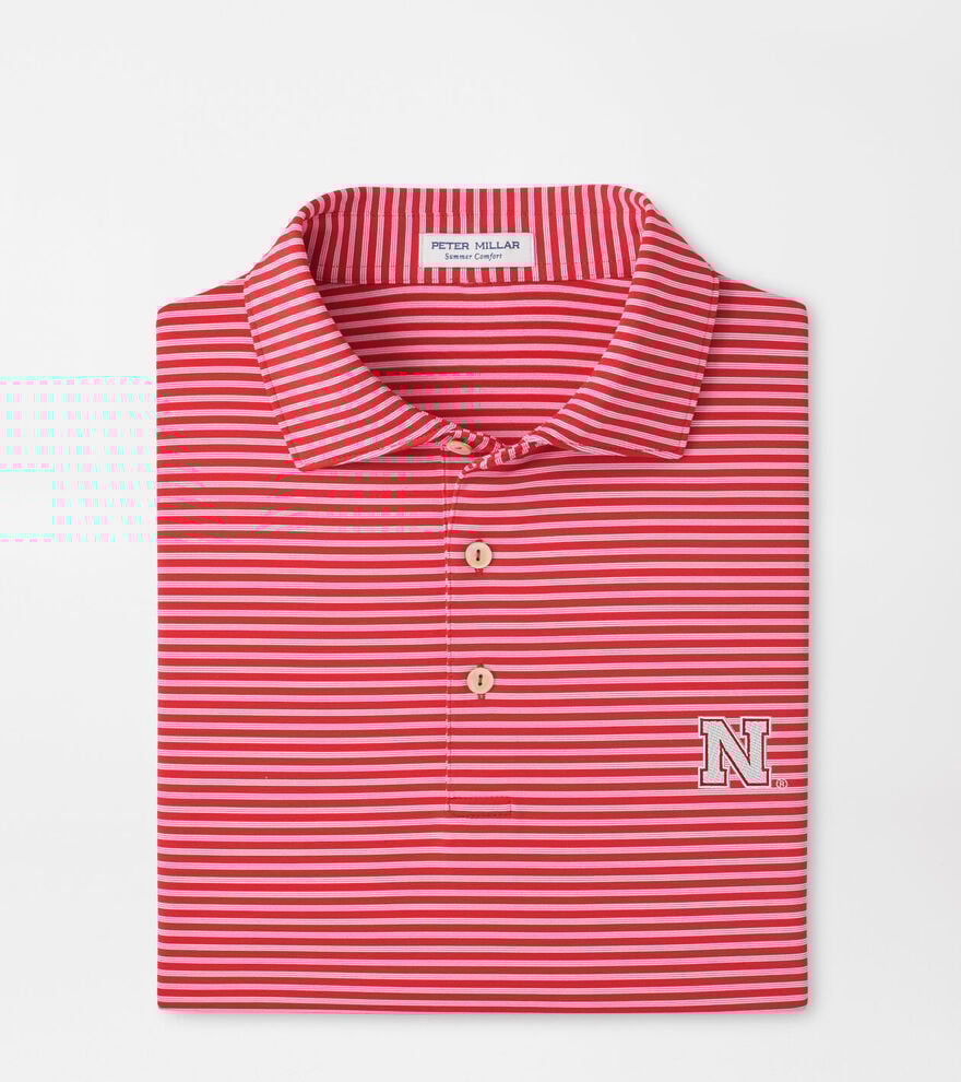 Nebraska Tiebreaker Performance Jersey Stripe Polo image number 1