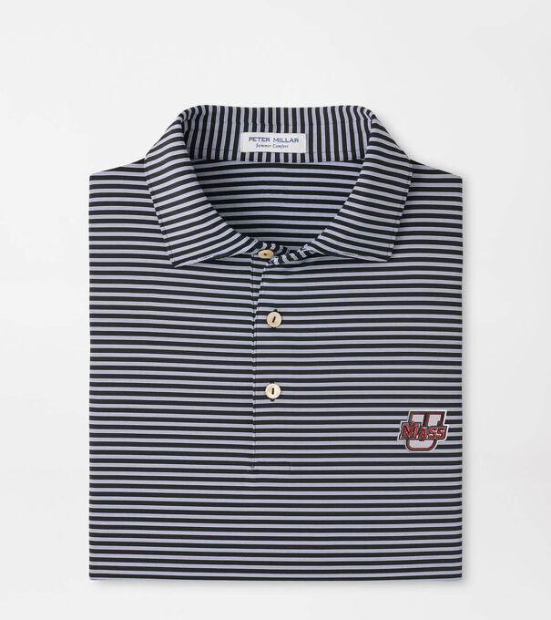 UMass Tiebreaker Performance Jersey Stripe Polo