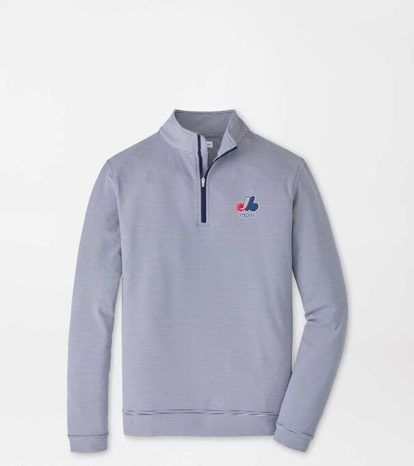 Cooperstown Montreal Expos Perth Sugar Stripe Performance Quarter-Zip