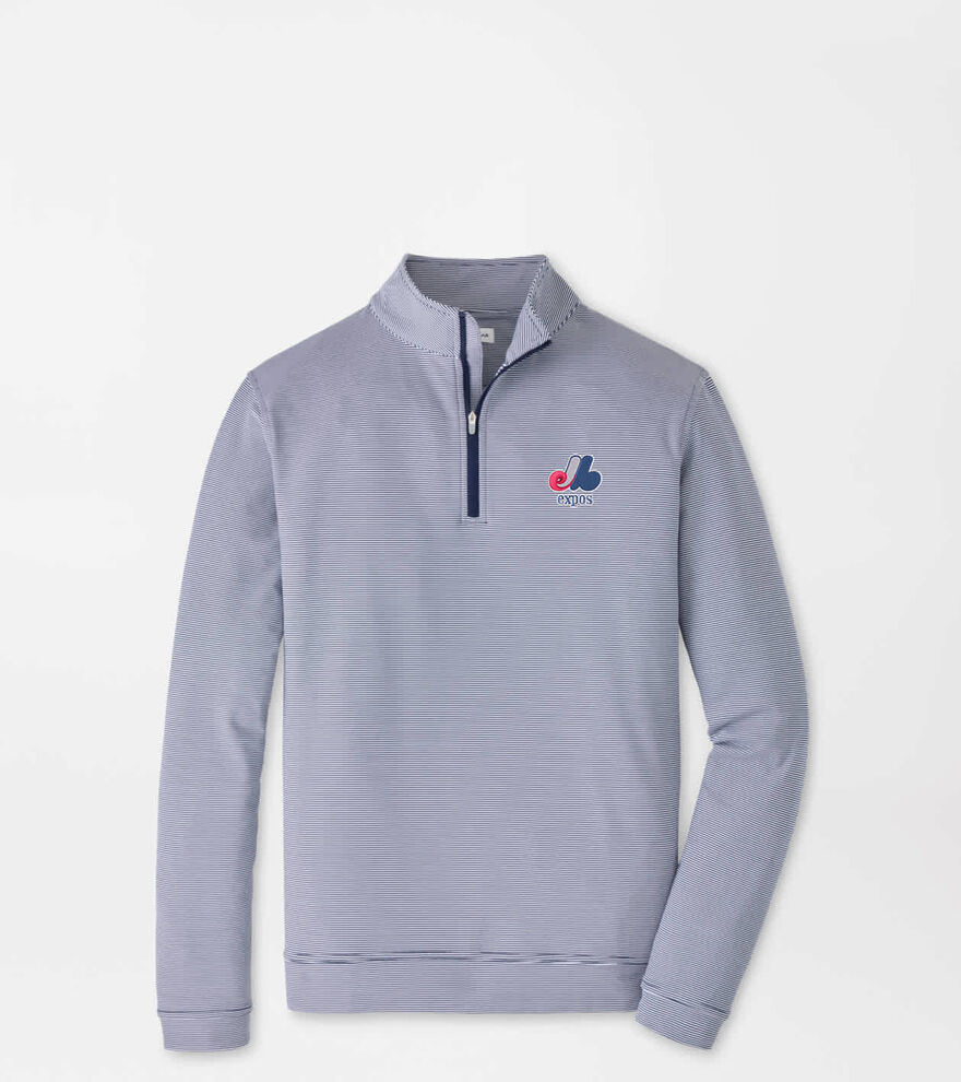 Cooperstown Montreal Expos Perth Sugar Stripe Performance Quarter-Zip