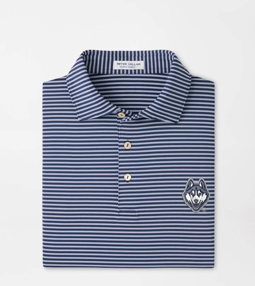 UConn Tiebreaker Performance Jersey Stripe Polo