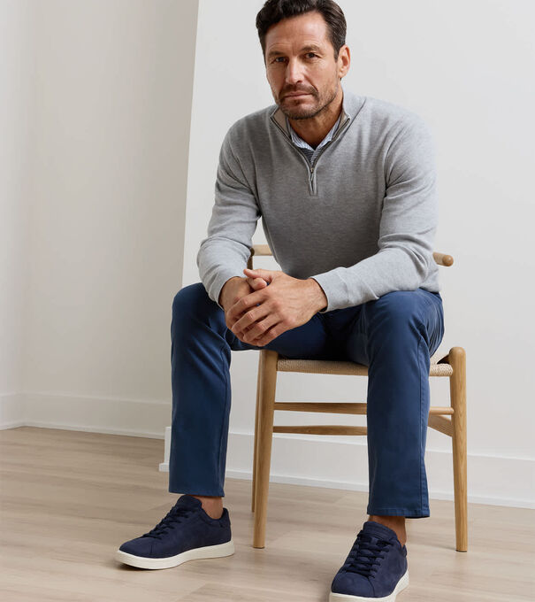 Coolspun Lite Cotton Quarter-Zip Sweater - Alternate Image 1