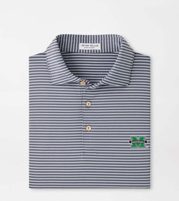 Marshall Tiebreaker Performance Jersey Stripe Polo