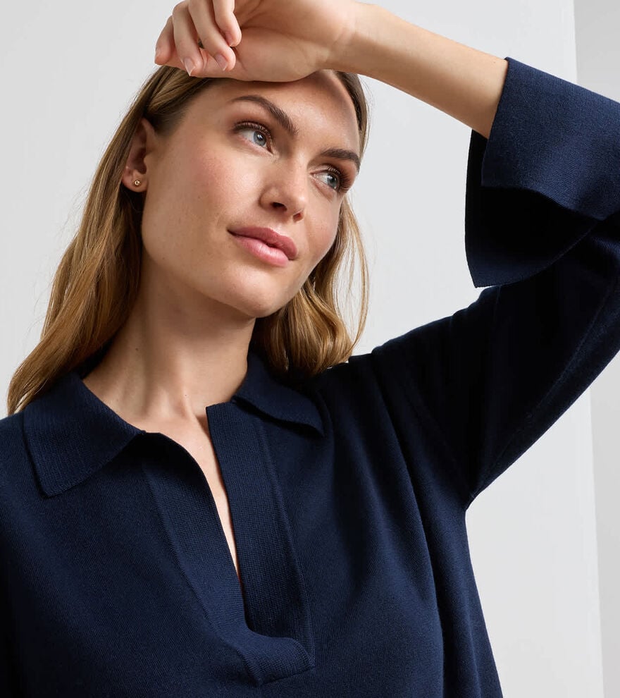 Mirage Interlock Popover Sweater - Alternate Image 4