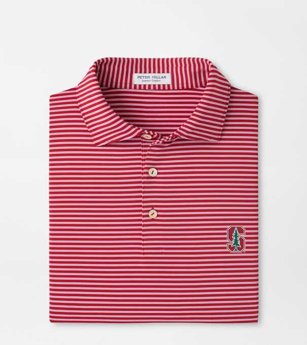 Stanford Tiebreaker Performance Jersey Stripe Polo