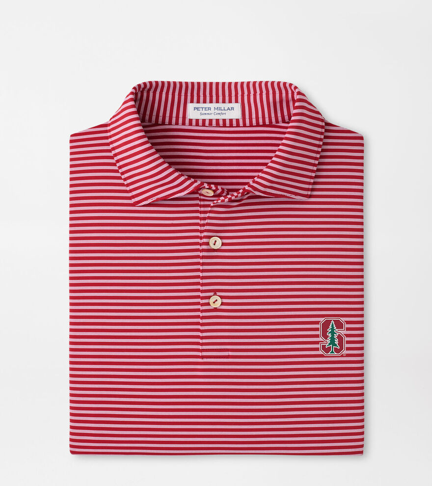 Stanford Tiebreaker Performance Jersey Stripe Polo