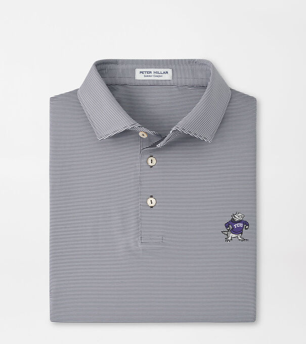 TCU Vault Jubilee Stripe Performance Polo