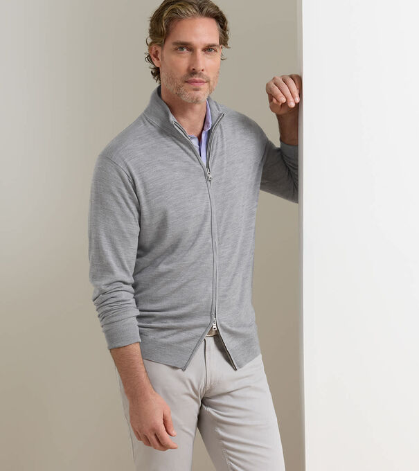 Valencia Escorial Wool Full-Zip Sweater