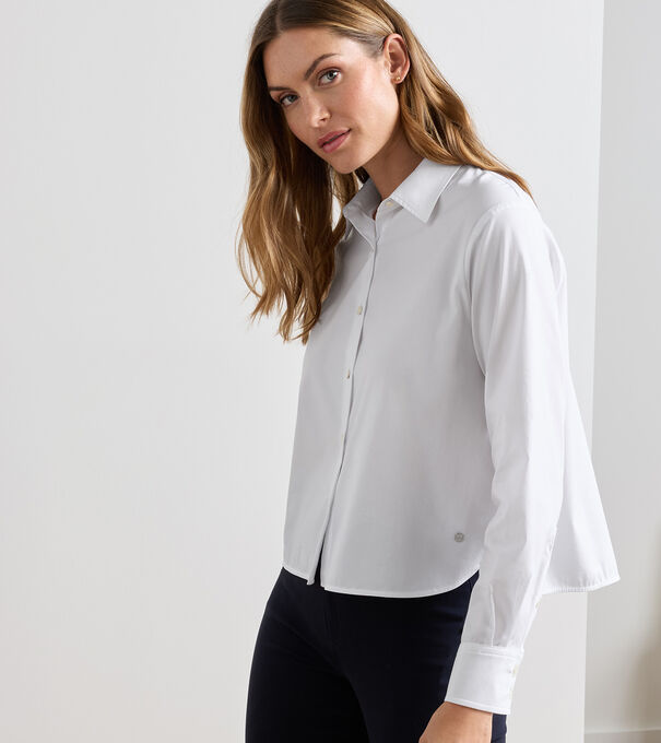 Sylvia Stretch Twill Button Up Shirt