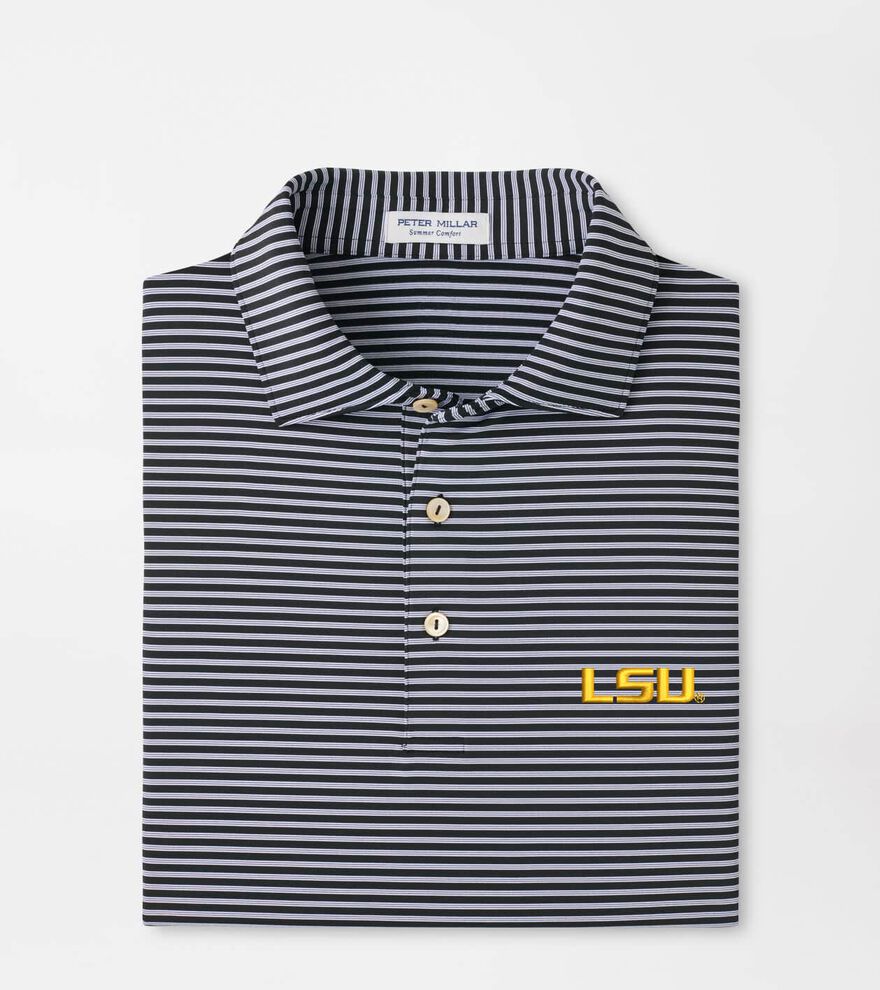 LSU Tiebreaker Performance Jersey Stripe Polo
