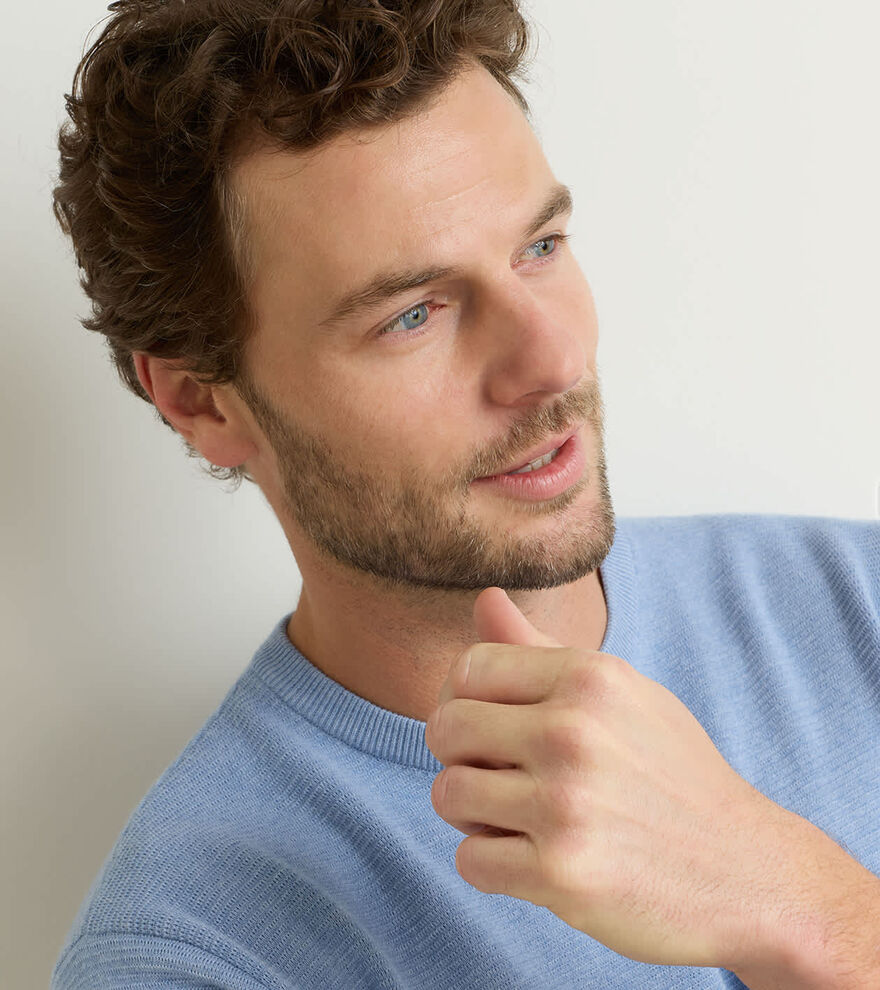 Coolspun Lite Textured Crewneck Sweater image number 4