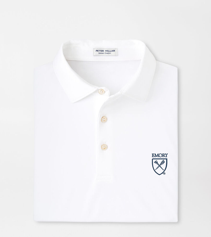 Emory Solid Performance Jersey Polo image number 1